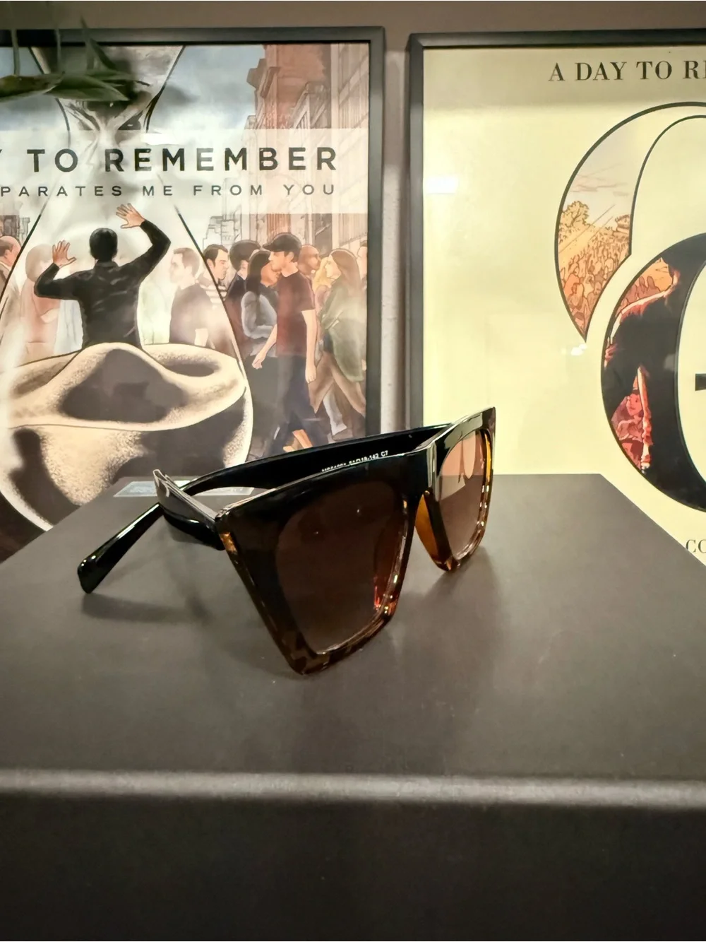 Source Unknown Tortoiseshell Cat-Eye Sunglasses - Brown Lenses